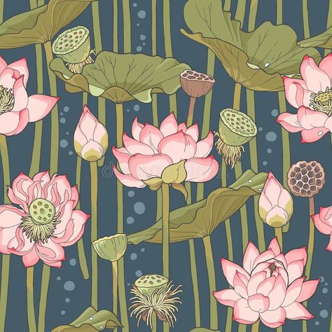 Lotus Concept, Lotus Vector, Lilly Pond, Pichwai Art, Background Inspiration, Lotus Flower Art, Lotus Pattern, Lotus Painting, Blooming Lotus