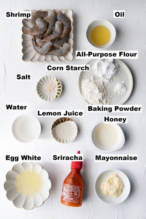 Ingredients used for dynamite shrimp. Dynamite Salmon Recipe, Healthy Dynamite Shrimp, Shrimp Dynamite Recipe, Dynamite Shrimp Recipe, Shrimp Dynamite, Dynamite Shrimp Pf Changs, Homemade Dynamite, Dynamite Recipe, Sriracha Mayo Sauce