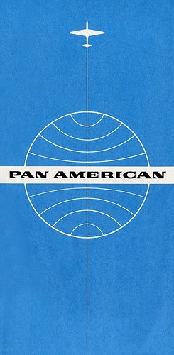 Pan American World Airways: Classic PanAm ticket jacket, circa 1960 Pan American Airlines, Airlines Logo, American Logo, Vintage Airline Posters, Poster Graphics, Aviation Posters, Graphic Design Collection, Pan Am, Pan American