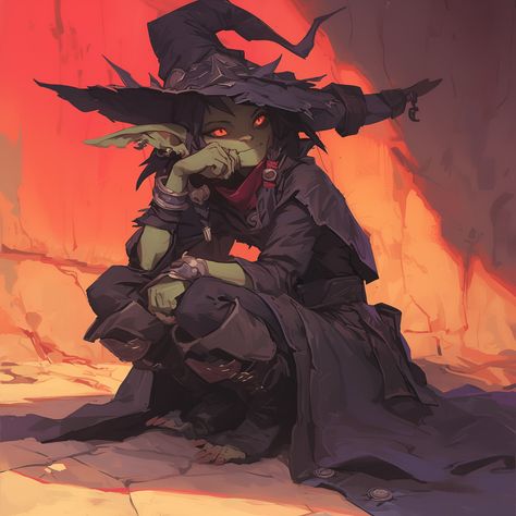 Goblin Witch Art, Goblin Cleric Dnd, Goblin Sorcerer Dnd, Old Goblin Dnd, Dnd Goblin Wizard, Hag Character Art, Female Goblin Character Art, Old Witch Character Design, D&d Goblin