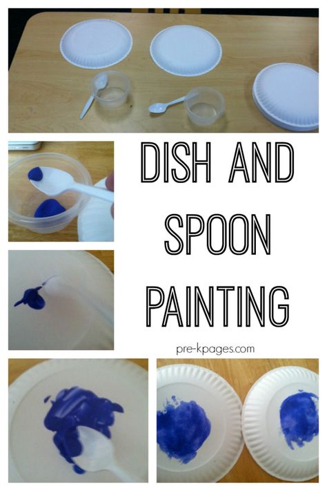 Nursery Rhyme Dish and Spoon Painting - Pre-K Pages Nursery Rhymes Preschool Theme, Nursery Rhyme Lessons, Spoon Painting, Nursery Rhyme Week, Nursery Rhymes Toddlers, Nursery Rhymes Preschool Crafts, Preschool Nursery Rhymes, Nursery Rhyme Art, Rhyming Preschool