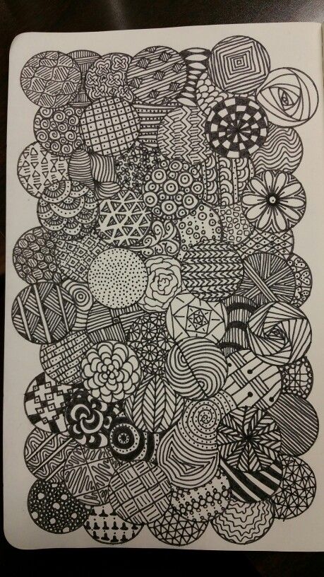 Circles And Lines Art, Drawings With Circles Ideas, Circle Patterns Drawings, Doodle Circle Design, Zentangle Circles Ideas, Zendoodle Circles, Zentangle Circle Patterns, Drawings With Circles, Zentangle Mandala Art