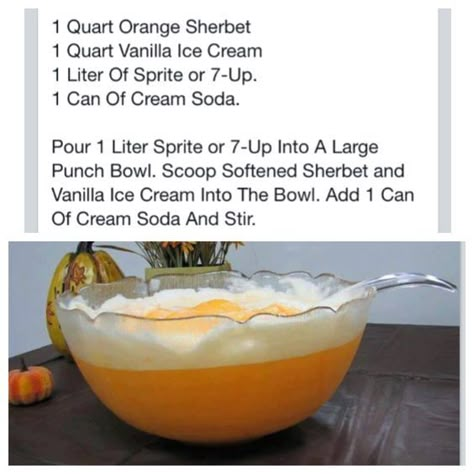 Dreamsicle Orange Punch, Orange Dreamsicle Punch, Orange Cream Punch, Dreamsicle Punch, Sherbet Punch Recipes, Party Punches, Orange Punch, Sherbet Punch, Party Punch Recipes