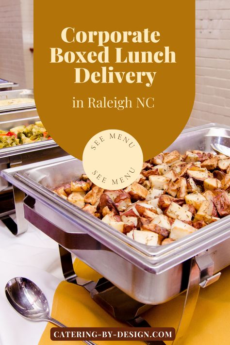 At Catering By Design, we provide several catering options for your corporate lunch. We offer boxed lunch delivery and full-service catering with multiple buffet options. Click the pin to learn more! corporate catering ideas event planning, corporate breakfast catering ideas, corporate catering menu ideas, Corporate lunch buffet, Corporate buffet set up, corporate catering ideas, corporate food ideas, Catering for 100 people, Catering buffet, Buffet set up, Social event catering Breakfast Catering Ideas, Corporate Breakfast, Catering Menu Ideas, Marinated Grilled Vegetables, Red Skin Mashed Potatoes, Red Skin Potato Salad, Homemade Macaroni Cheese, Trail Mix Snack, Strawberry Feta