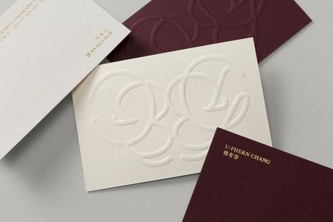 Behance :: For You Dark Red Branding, Baroque Graphic Design, Burgundy Packaging, Burgundy Branding, High End Branding, Experiential Marketing Events, Colorplan Paper, Buisness Cards, Name Card Design