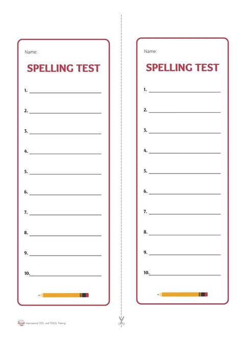 Free Printable Spelling Test Sheets, Spelling Sheets Free Printable, Spelling Test Practice, Spelling Worksheets Kindergarten, Homeschool Planning Printables, Spelling Practice Activities, Spelling Practice Worksheets, Spelling Test Template, Spelling Word Activities