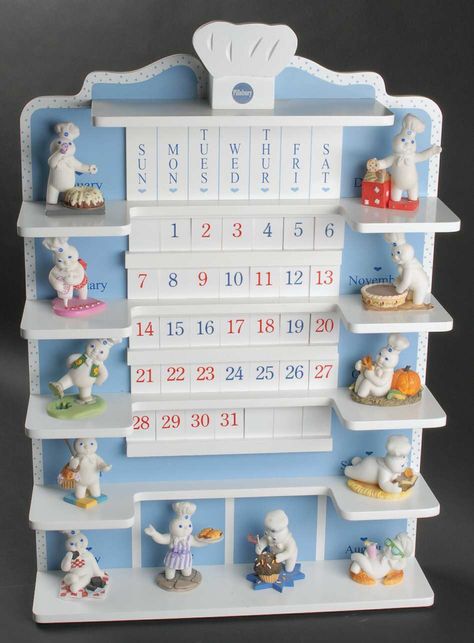 DANBURY MINT Pillsbury Doughboy Calendar Pillsbury Dough, Pillsbury Doughboy, Kitchen Accessories Decor, Vintage Memory, Danbury Mint, Kitchen Redo, Household Gadgets, Tableware Accessories, Black Kitchens