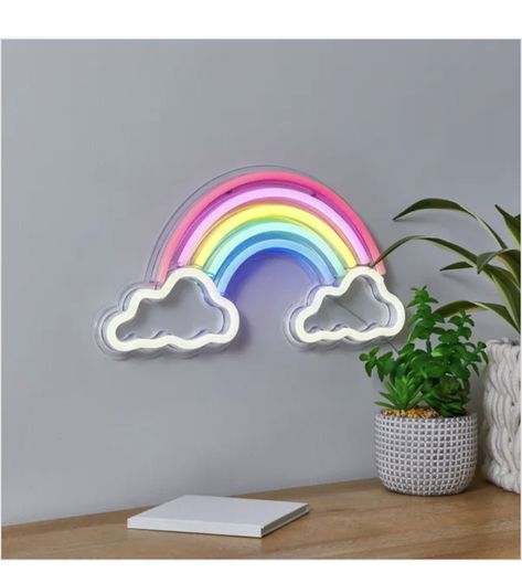 Rainbow Unicorn Bedroom, Rainbow Mural, Rainbow Bedroom, Unicorn Bedroom, Neon Room, Rainbow Room, Neon Sign Bedroom, Led Tubes, Rainbow Wall