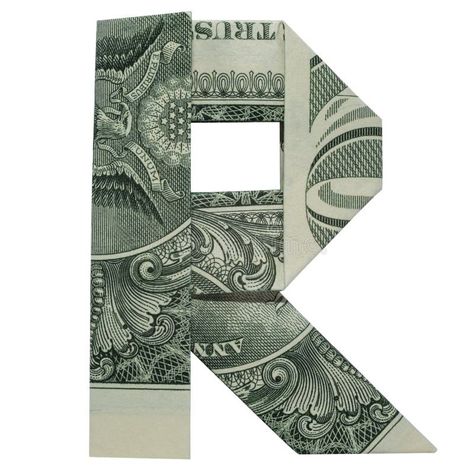 Money Letters, Origami Eye, Money Font, Money Origami Heart, Fold Dollar Bill, Origami Koi Fish, Canva Backgrounds, Origami Letter, Origami Elephant