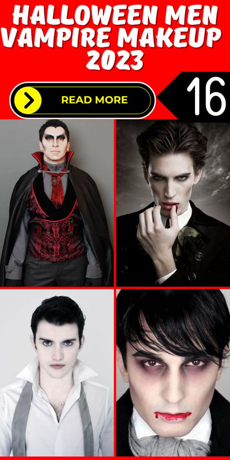 Unlock Your Inner Vampire with Halloween Men Vampire Makeup 2023: Dive into Gothic and Aesthetic Mens Costume Ideas for Halloween 2023. Discover the art of Simple Male Vampire Makeup and achieve stunning, captivating looks that showcase your unique style. Explore Mens Halloween Vampire Makeup Ideas that redefine the essence of Gothic allure. Male Vampire Makeup Halloween, Man Vampire Makeup, Diy Vampire Costume Men, Vampire Makeup Looks Men, Men’s Vampire Makeup, Vampire Male Makeup, Vampire Men Makeup, Dracula Makeup For Men, Vampire Make Up Men