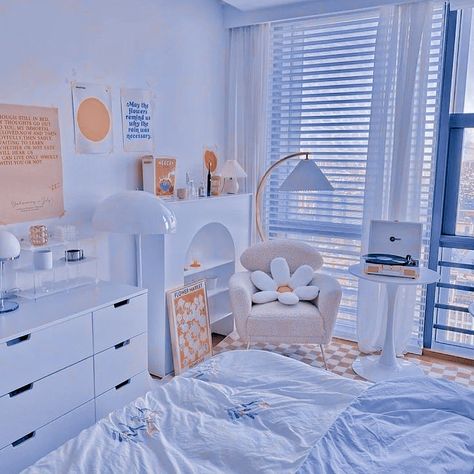 icon theme aesthetic cute soft pastel blue cream room minimalistic japanese korean ethereal Pastel Blue Korean Aesthetic, Soft Blue Room Ideas, Pastel Blue Aesthetic Room Ideas, Blue Pastel Bedroom Aesthetic, All Blue Room Aesthetic, Aesthetic Blue Room Decor Ideas, Blue Korean Bedroom, Pastel Blue Aesthetic Bedroom, Blue Aesthetic Decorations