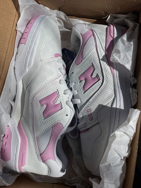 New Balance Bubblegum Pink, New Balance 550 Bubblegum Pink, New Balance 550 Pink, Strawberry Coquette, New Balance 550s, Coquette Streetwear, Brandy Melville Outfits, Bday List, New Balance Outfit