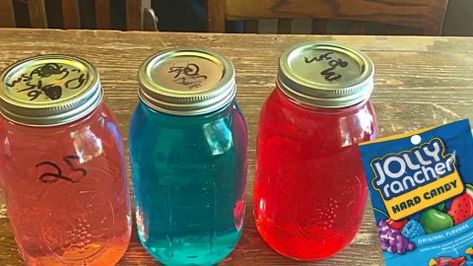 Watermelon Jolly Rancher Moonshine, Jolly Rancher Moonshine Recipes, Grape Jolly Rancher Moonshine, Jolly Rancher Moonshine, Moonshine Flavors, Lemonade Moonshine Recipe, Moonshine Drinks, Moonshine Recipes Homemade, Flavored Moonshine Recipes