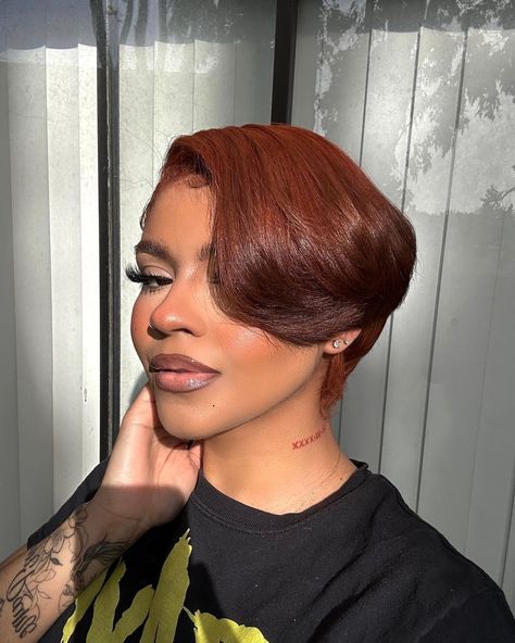 nel 🩵 on Instagram: “I’m baaaaaaack 💇🏽‍♀️ #thecutlife @thecutlife” Layered Pixie Cut, Short Hairstyles For Black Women, Edgy Short Haircuts, Instagram Hairstyles, Hair Color Burgundy, Short Hair Pixie Cuts, Short Sassy Hair, Hair Styles 2014, Blonde Pixie Cuts