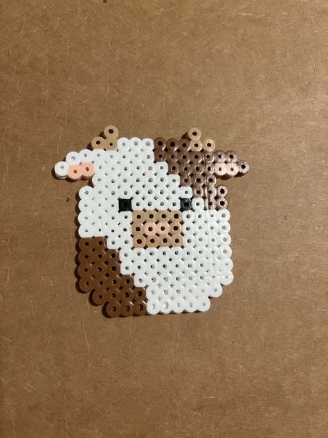 Cow Perler Beads, Cow Pixel Art, Bead Creations, Easy Perler Beads Ideas, Scottish Highland Cow, Perler Crafts, Beads Ideas, Bead Projects, Hams