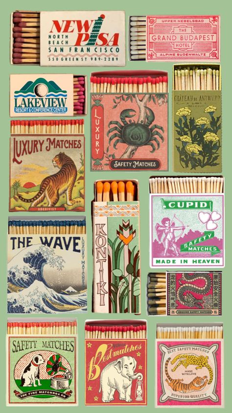 #matchbox #matches #wallpaper Old Match Boxes, Vintage Matchbook Art, Matchbox Aesthetic, Matchbox Painting, Betta Wallpaper, Matches Wallpaper, Match Packaging, Matchbox Diy, Match Box Art