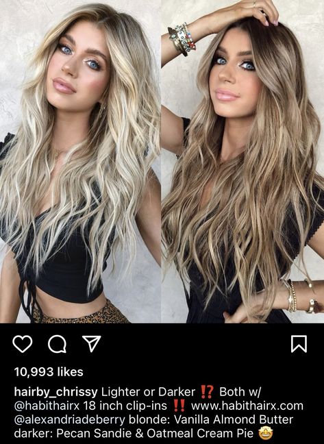 Pecan Blonde Hair, Oatmeal Cream Pie Hair Color, Oatmeal Cream Pie, Pecan Sandies, Oatmeal Cream Pies, Color Balayage, Brown Hair Inspo, Oatmeal Cream, Soft Autumn