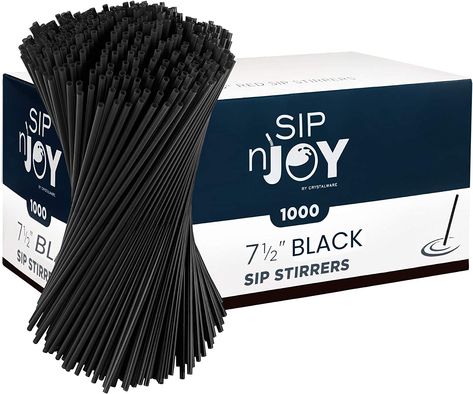 Amazon.com: Coffee Stirrers Sticks, Disposable Plastic Drink Stirrer Sticks, 1000 Stirrers, Use It As A Coffee Straws Or A Cocktail Mixers (Black, 5-Inch (Pack of 1)) : Home & Kitchen Mini Bar At Home, Drink Stirrer, Coffee Stirrers, Cocktail Mixers, Concession Stand, Drink Stirrers, Coffee Cocktails, Stir Sticks, Break Room