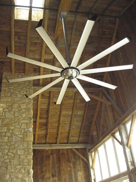 Element Fan by Big Ass Fans by Big Ass Fans, via Flickr Giant Ceiling Fan, Barn Party, Elegant Farmhouse, Large Ceiling Fans, Industrial Fan, Country Homes, Modern Mansion, Industrial Modern, Forest House