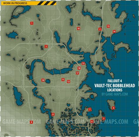 Fallout 4 - Vault-Tec Bobblehead Locations Map Fallout 4 Magazines, Fallout 4 Tattoos, Fallout 4 Locations, Fallout 4 Map, Fallout 4 Secrets, Fallout 4 Tips, Fallout Four, Fallout Lore, Fallout 4 Settlement Ideas