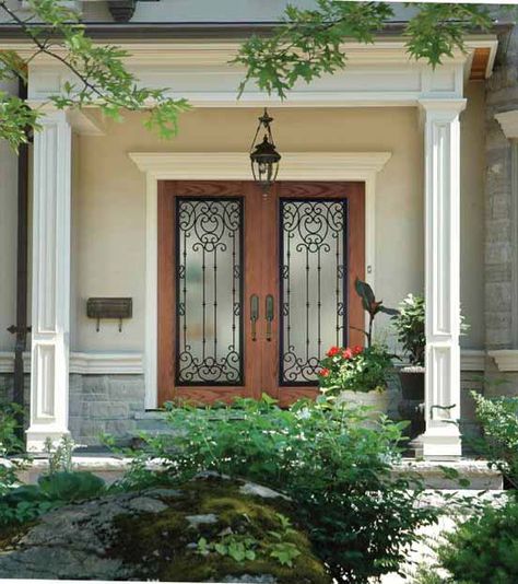 Wrought iron door inserts