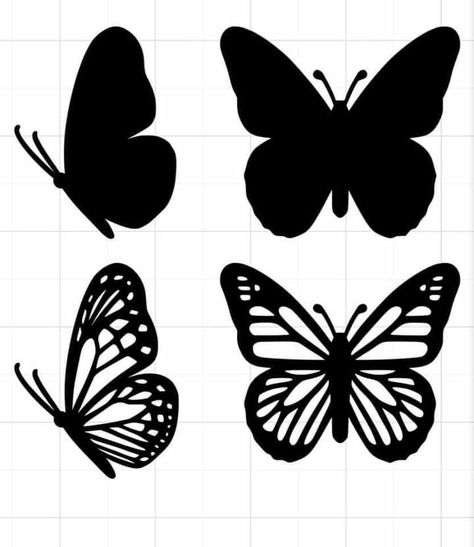 Cricut Cutouts, Silhouette Butterfly, Idee Cricut, Cricut Stencils, Butterfly Template, Projets Cricut, Butterflies Svg, Paper Butterfly, Cricut Projects Beginner