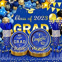 Check this out! Blue And Gold Graduation Party, Blue And Gold Graduation, Tablecloth Backdrop, Backdrop Balloon, Graduation Paper, Graduation Party Banners, Gold Graduation Party, Graduation Yard Signs, Senior Stuff