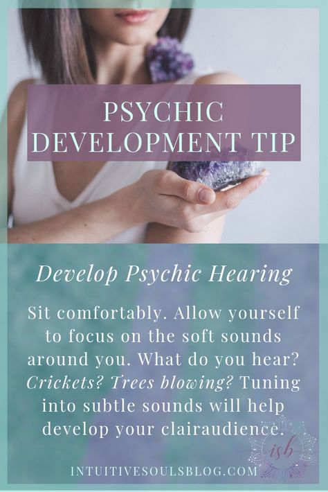 This easy psychic development exercise will help develop your clairaudience. Click here to learn more! #psychicmedium #psychicdevelopment #spiritualawakening Psychic Development Exercises, Psychic Empath, Psychic Development Learning, Psychic Intuition, Intuitive Empath, Psychic Development, Become Wealthy, Psychic Powers, Psychic Mediums