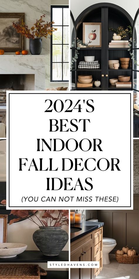 Searching for cozy fall home decor? We bet a *venti* PSL you'll be obsessing over these neutral fall decor ideas as much as we are! In 2024, modern fall decor trends are full of deep jewel tones & moody fall room decor - and we are *here* for it! Whether you just want to browse some pretty fall decor inspiration, or want to plan your fall house decor /c fall apartment decor in advance - *these* are the simple fall home decor ideas you need to see! (+Fall living room decor, fall mantle decor) Fall Decorations Inside The House, Modern Farmhouse Autumn Decor, Modern Cottage Fall Decor, Interior Design Trends Fall 2024, 2024 Fall Home Decor Trends, West Elm Fall Decor, Fresh Fall Decor Ideas, Nancy Meyers Fall Decor, 2024 Trending Fall Decor