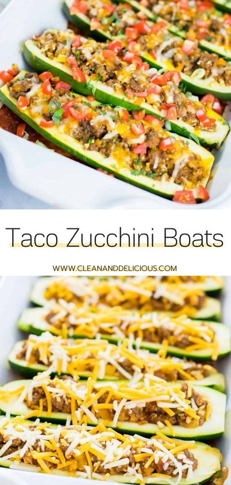 Taco Easy, Taco Zucchini Boats, Zucchini Taco Boats, Taco Zucchini, Zucchini Boat, Taco Boats, Zucchini Boat Recipes, Dinners Healthy, Low Carb Low Fat Recipes