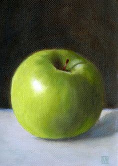 Oil Painting Basics, Apple Drawing, Oil Paintings On Canvas, Apple Painting, Art Fruit, Apple Art, Canvas Painting Tutorials, Oil Pastel Art, Food Painting