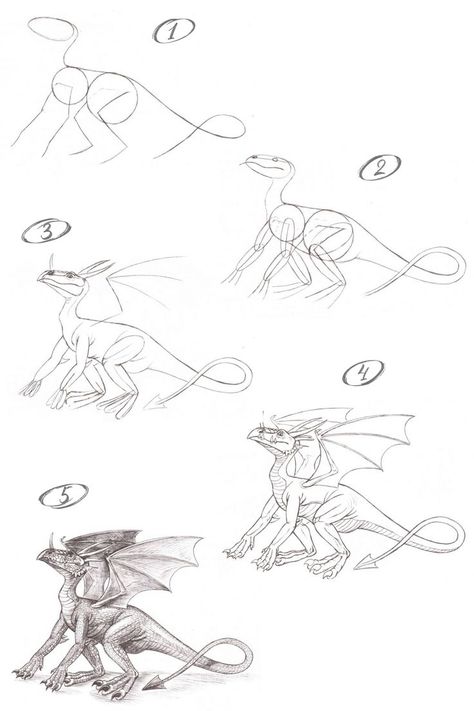 Simple Dragon Drawing, Cool Dragon Drawings, Draw A Dragon, Easy Dragon Drawings, Dragon Sketch, Cool Pencil Drawings, Drawing Drawing, Drawing Tutorial Easy, Sketches Simple