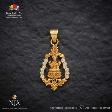 Laxmi Devi Gold Locket, Laxmidevi Lockets Gold, God Pendent Gold, Laxmi Devi Lockets Gold, Gold Lakshmi Pendant Designs, Lakshmi Pendant Gold, Gold Locket Design, Navrathan Jewellers, Lakshmi Pendant