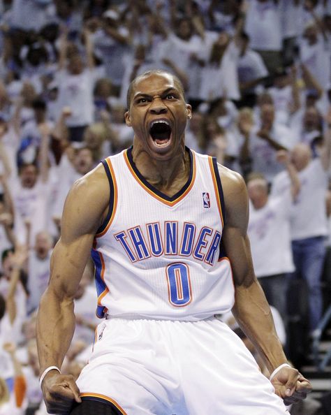 Russel Westbrook in beast mode Fantasy Basketball, Football Playoffs, Okc Thunder, Russell Westbrook, Sports Figures, Western Conference, Nba Playoffs, Oklahoma City Thunder, San Antonio Spurs