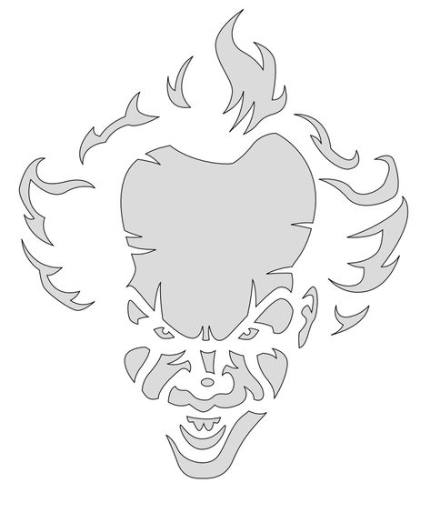 Pumpkin Carving Ideas It Clown, Clown Pumpkin Carving Stencil, Pumpkin Stencil Scary, Pumpkin Carving Ideas Clown, Pumpkin Stincels, Pennywise Stencil, Scary Pumpkin Carving Ideas Templates, Clown Pumpkin Carving, Scary Pumpkin Carving Stencils