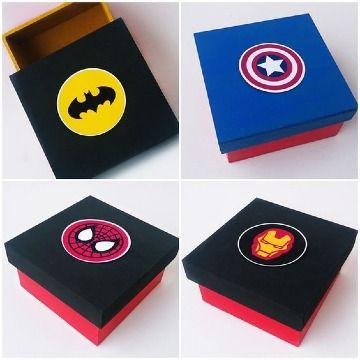 modelos de cajas de carton para regalo Diy Birthday Gifts For Sister, Spiderman Gifts, Marvel Gifts, Painted Wooden Boxes, Diy Gift Box, Superhero Birthday, Birthday Gifts For Sister, Birthday Cards Diy, Painted Boxes