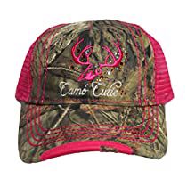 Check this out! Pony Tails, Camo And Pink, Mossy Oak Camo, Pink Cap, Deer Skull, Skull Logo, 6 Panel Cap, Deer Skulls, Pink Trim