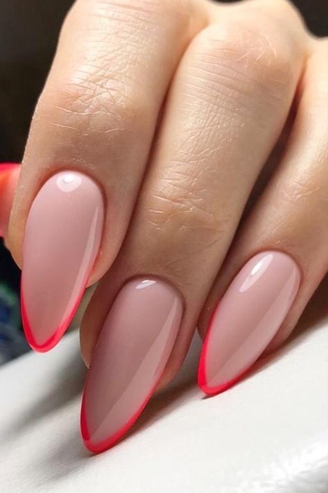 Red French Tip Nails Wow Nails, Subtle Nails, Cute Gel Nails, Minimalist Nails, Fabulous Nails, Classy Nails, Fire Nails, Dream Nails, Nail Inspiration