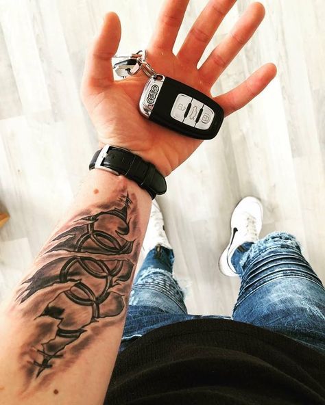 Audi Tattoo, Tattoos For Lovers, Maori Tattoo, Dope Tattoos, Love Car, Car Lover, Love Tattoos, Tattoo Designs Men, Art Tattoo