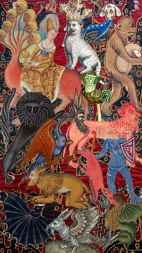 Medieval Weirdcore, Weird Medieval Art, Medieval Paintings Aesthetic, Medieval Bestiary, Medieval Portrait, Medieval Illustrations, Dark Medieval, Medieval Wallpaper, Medieval Illustration