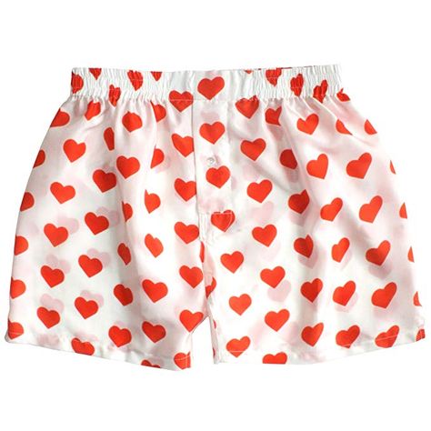 Silk Heart Boxers by ROYAL SILK - Valentine's Day - Red on White - Men's S Boxers For Women, Heart Boxers, Boxer For Men, White Boxers, Silk Clothes, Silk Outfit, Service Women, Silk Lingerie, Silk Pocket Square