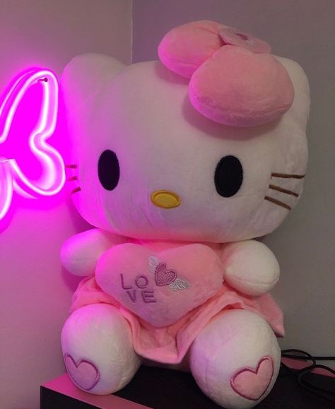 Kitty Plush, Pink Hello Kitty, Hello Kitty Plush, Kitty Wallpaper, Hello Kitty Wallpaper, Plush Toys, Toys Games, Hello Kitty, Kitty