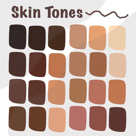 Skin Tone Colors, Procreate Palette, Flat Color Palette, Hex Color Palette, Color Palette Challenge, Paint Brush Art, Color Schemes Colour Palettes, Palette Art, Skin Color Palette