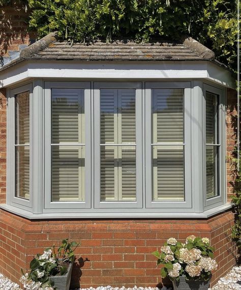 Residence 7 Windows, Residence 7 Windows Painswick, Georgian Bars Window, Porch Extension With Toilet, Bungalow Windows, Bay Window Exterior, Porch Extension, Front Doors Uk, Georgian Windows