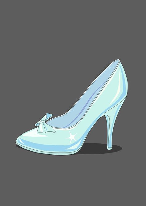 Cinderella Tattoo, Prince Shoes, Cinderella Heels, Princess Heels, Shoes Clipart, Cinderella Characters, Animation Disney, Disney Canvas, 동화 삽화