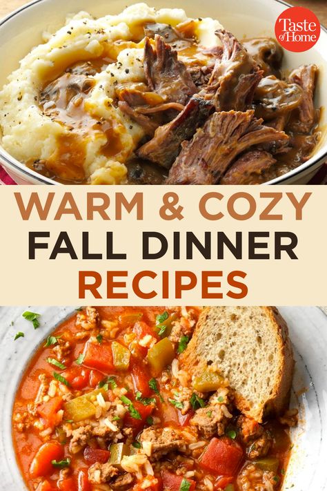 Cozy Fall Dinner Recipes, Cozy Fall Dinner, Fall Dinner Ideas, Autumn Dinner, Diner Recept, Fall Dinner Recipes, Cozy Meals, Winter Dinner, Fall Dinner