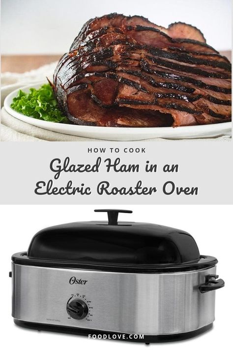 Learn how to make maple glazed ham in an electric roaster oven. This maple glazed ham recipe is absolutely simple and impressive for the holidays. #ham #glazedham #foodlove Cooking Bone In Ham, Ham In An Electric Roaster, Ham In Roaster, Ham In A Roaster, Oven Ham Recipes, Leftover Ham Recipes Crockpot, Maple Glazed Ham Recipes, Cook A Ham, Cooking Spiral Ham