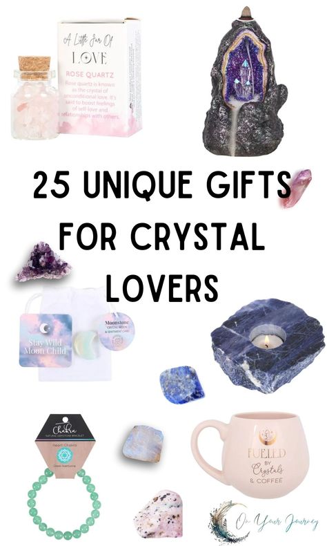 25 Unique Gifts for Crystal Lovers - On Your Journey Crystal Lover Gifts, Crystal Gifts For Him, Spiritual Crystal Jewelry As A Gift, Handmade Unique Crystals For Gifts, Crystal Gifts Ideas, Gifts For Crystal Lovers, Multicolor Spiritual Crystals For Gift, Multicolor Spiritual Crystals Gift, Amethyst Crystal Necklace