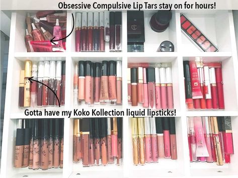 All Of Khloé Kardashian's Closet Organization Secrets | click through for her tips! Khloe Kardashian Closet, Khloe Kardashian Makeup, Makeup Organization Ikea, Khloe Kardashian House, Makeup Revolution Palette, Organization Drawers, Revolution Palette, Kardashian Makeup, Lipstick Organizer