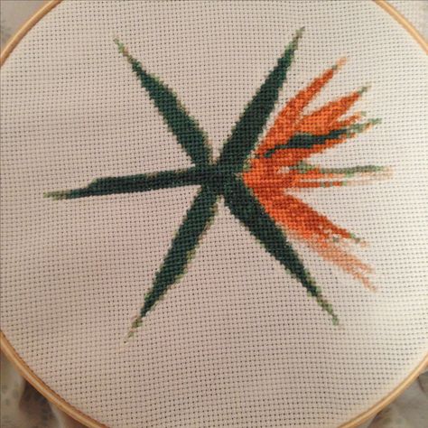 Decided to be creative and cross-stitch the EXO logo from "The War". #exo #kpop #exol Nct Cross Stitch, Exo Embroidery, Exo Logos, Kpop Embroidery, Bts Embroidery, Embroidery Portrait, Exo Logo, Stitch Patch, 3d Craft